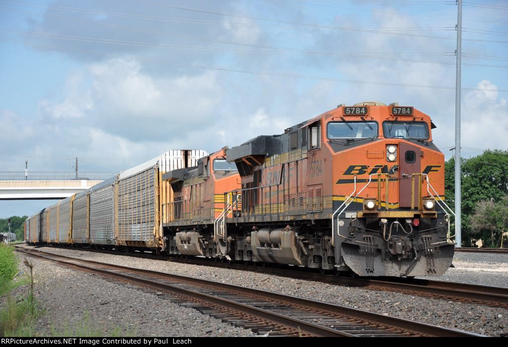 Eastbound vehicle train